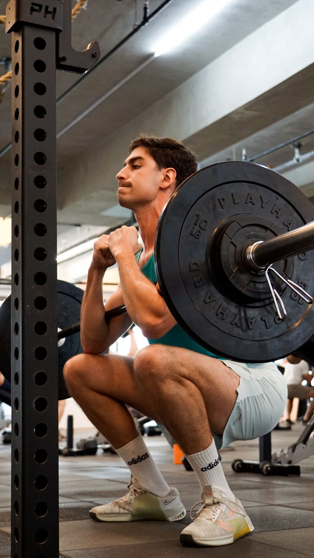 Front squat during a STRONG session